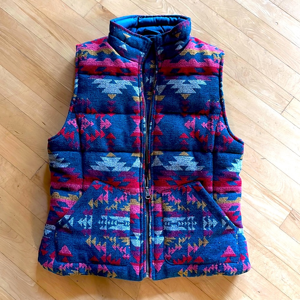 Navy Aztec American Eagle Vest